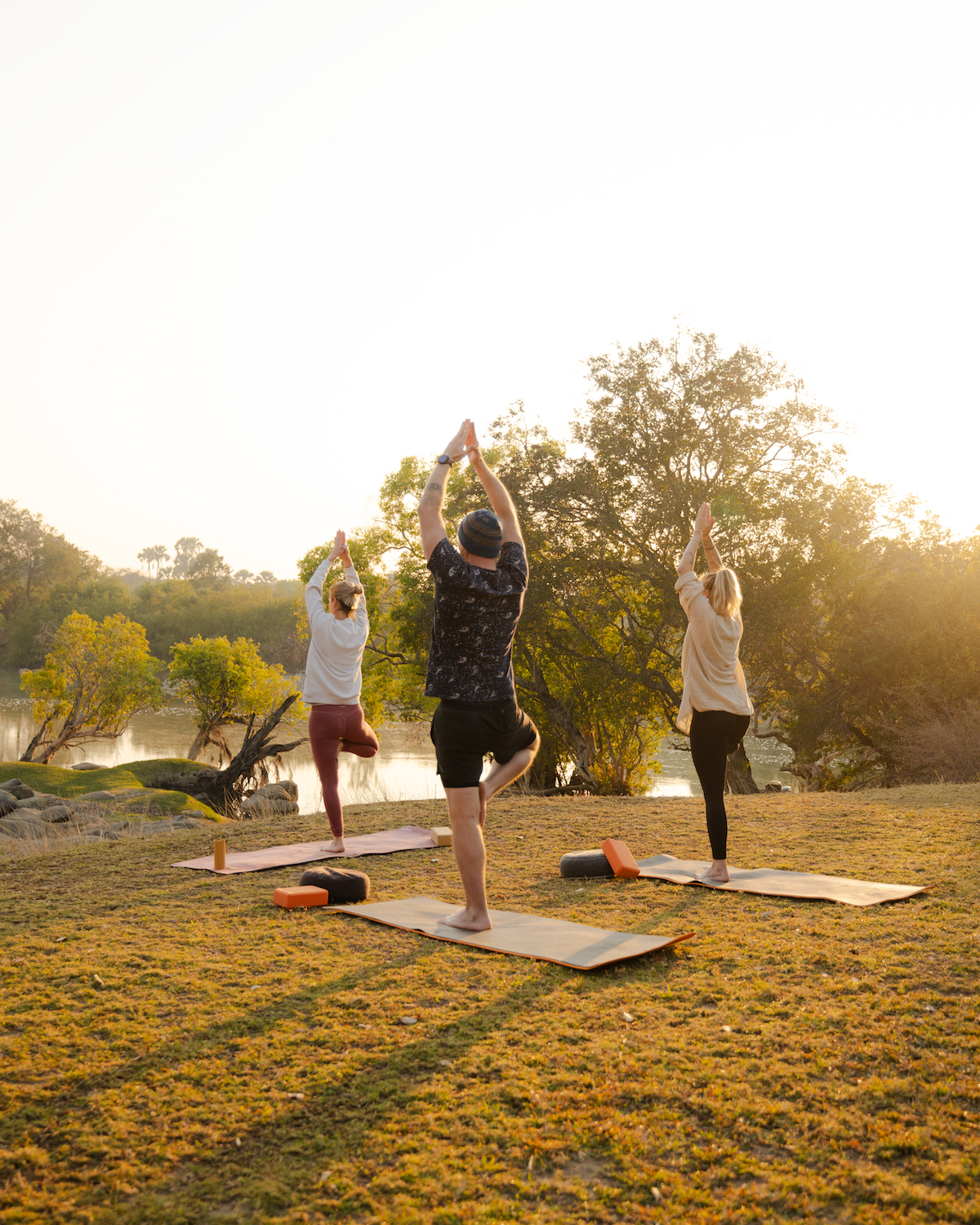 Yoga by the Kafue River
